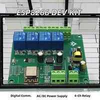 Desarrollo secundario de ESP8266 WIFI Módulo de relé de cuatro canales Fuente de alimentación de CA/CC con kit de placa de desarrollo de ESP-12F incluido