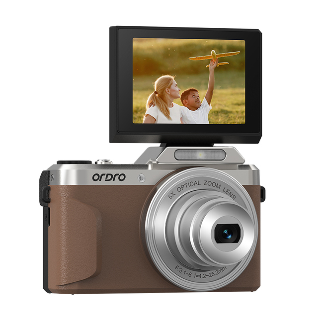 6X Optical Zoom Digital Camera with Flash 4K Video Resolution 8MP Photo Resolution