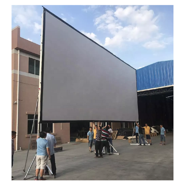 150 180 200inch 16:9 Front and Rear Projection Fast Fold Screen for Outdoor Portable Use With Flight case