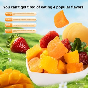 Zhongbao hỗn hợp trái cây Snack 500g các loại trái cây sấy khô bao gồm xoài đào dâu tây cam ngọt ngào bao bì số lượng lớn - Product Image 4