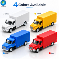 Porte-clés modèle de camion américain 1:87, logo personnalisé, mini camion miniature en métal, pendentif publicitaire, souvenir promotionnel, cadeau pour entreprise