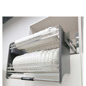 Tunosen moderno armadio da <span class=keywords><strong>cucina</strong></span> dell'hotel cestello di sollevamento in acciaio inox 304Ss scolapiatti 2 ripiani Multi-funzione ascensore 3 anni - Product Image 4