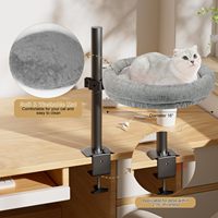 ZMaker 2025 nouveau 360 ° Rotation chat bureau lit rond bureau chat bureau perche hauteur réglable chat hamac pour bureau