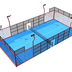 Factory Customized Top Quality 10*20M Full Panoramic Padel Court