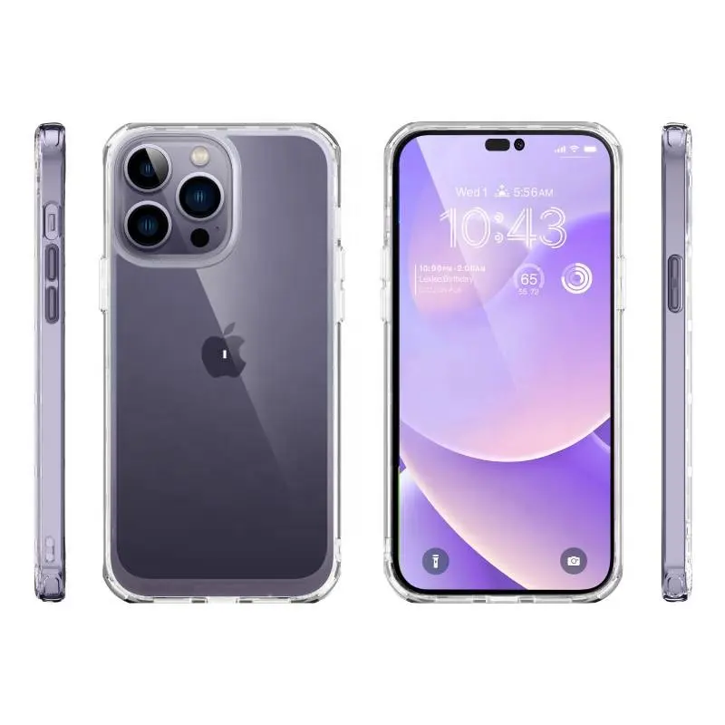 LFD955 Casing Ponsel TPU Transparan HD untuk iPhone 14 Pro Max Casing Ramping Bening Bergaya 6.7 Inci