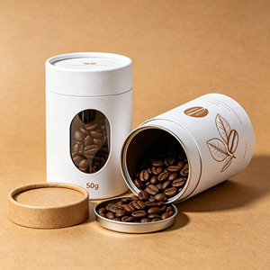 Custom Kraft Paper Tubes With Metal Lid for Tea <b>Coffee</b> Package - Product Image 5