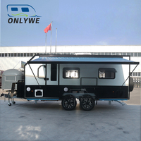 ONLYWE 5th Weeler Mobile Food 15 Mini Off Road Camper Trailer Small Rv Luxury Camper Caravan