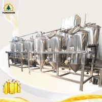 Raffinerie d'huile comestible automatique 1-10 TPD en acier inoxydable 304 pour la dégommage et la désodorisation des huiles d'arachide, de soja, de palme et d'olive pour petites usines