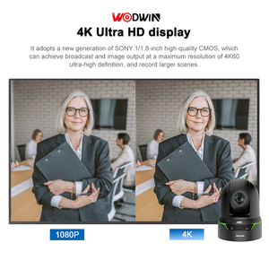 อัลตร้า HD 4K 25X 60FPS ออปติคอลซูม12G SDI POE IP PTZ กล้องติดตามท่าทางสำหรับระบบการประชุมสด - Product Image 3