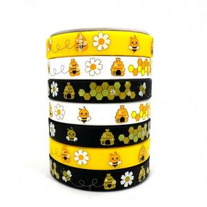 Customized Little Bee Colorful Printed <b>Cute</b> Cartoon Pattern Wrist Band Theme Party Jewelry Men's and Women's Silicone <b>Bracelet</b> - Product Image 4