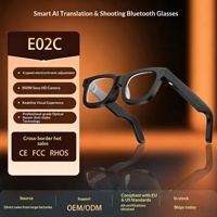 Lunettes intelligentes électrochromiques transfrontalières E02C/E03C avec prise de photos 800W pixels, appels, musique, traduction IA et fonction tactile
