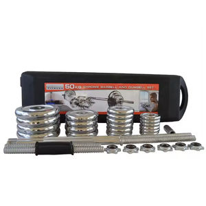 Ensemble d'haltères réglables commerciaux 50KG - Poids libres chromés et barre pour salle de sport à domicile et centres de remise en forme, vente en gros - Product Image 2