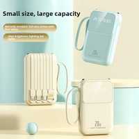 Batterie externe compacte et portable en plastique, grande capacité 20000 mAh, multi-ports, charge rapide, personnalisable avec logo, vente en gros