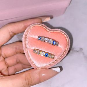 แหวนทองชุบประดับเพทายสีฟ้ารูปตาปีศาจ ดีไซน์สวยหรูสำหรับผู้หญิง ขายส่ง - Product Image 5