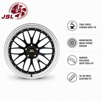 Nouvelles jantes forgées deux pièces de 18 à 26 pouces, finition noir brillant, lèvre polie, concave profond, 20 mm, 5x114.3, 5x112, compatibles avec les voitures de performance JDM.