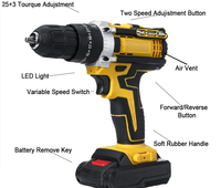 BOLIU OEM 21V sans fil tournevis électrique Lithium Rechargeable outils électriques 10mm diamètre de forage vis perceuse étui rigide