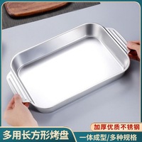 Nouvelle Arrivée Acier Inoxydable Cuisson Dinde Casseroles Double Poignée sans Plateau Casseroles de Four