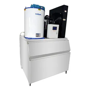 Máquina de gelo automática industrial comercial grande capacidade 2t, fabricante de gelo automático de alta eficiência