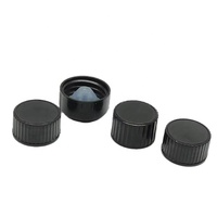 400 couvercle en bakélite en résine phénolique bouchon de bouteille liquide étanche pour bouteille en verre Boston bouchon en forme de cône en plastique noir 18mm- 28mm