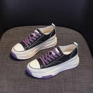 Zapatos <span class=keywords><strong>para</strong></span> correr de cuero con suela gruesa de moda informal de Otoño de <span class=keywords><strong>Año</strong></span> <span class=keywords><strong>Nuevo</strong></span> <span class=keywords><strong>para</strong></span> mujer, estilo Retro de nicho, aumento de altura - Product Image 2