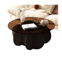 Table basse en verre multifonctionnelle, mobilier de salon au design moderne et minimaliste, idéale pour petit appartement, balcon ou maison de location