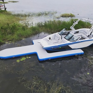 Drop Stitch U Shape Jet Ski Dock Water Gonflable Island Yacht Pontoon pour <span class=keywords><strong>Bain</strong></span> <span class=keywords><strong>de</strong></span> <span class=keywords><strong>Soleil</strong></span> - Product Image 5