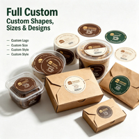 Autocollants en vinyle adhésifs permanents, écologiques, résistants à l'huile, durables et imperméables - Options de formes multiples personnalisables pour le café