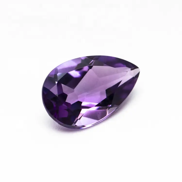 100% Pure Gemstone Modern Design Raw Gemstones Wholesale Loose Amethyst Price Carat Pear Cut Genuine Gemstone