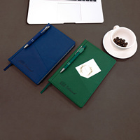 Carnet de notes de haute qualité avec pochette, couverture en cuir PU format A5, vente en gros