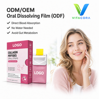 Bandes de film orales à dissolution rapide au collagène, peptide, biotine et acide hyaluronique 60g – Complément beauté quotidien pour cheveux, peau et ongles – OEM/ODM – Marque privée