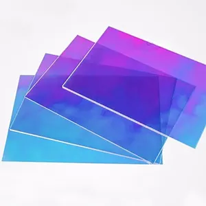 3 Mm Perspex Glas Pmma Plastic Custom Reseau Ruwe Reflecties Pre-Cut Cast Iriserende Acryl Hologram Rainbow Acryl Plaat