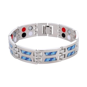 Magnetic <b>Bracelet</b> Zinc Alloy Black Geometric Design Men's Fashion Jewelry - Product Image 3