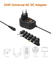 Chargeur universel pour tablette PC 24W fourni par le fabricant avec Micro USB/ Mini USB/ USB 2.0/ 25*0.7mm etc.