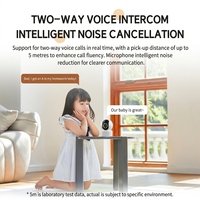 Caméra de sécurité intelligente de bureau TUYA Vision nocturne polychrome Talk bidirectionnel Détection de mouvement Partage familial pour la maison
