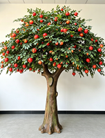 Kunstmatige granaatappelboom, levensechte fruitboom met rode vruchten voor villa, theesalon, hotel, winkelcentrum, boerderij, binnenplaats, landschapsdecoratie