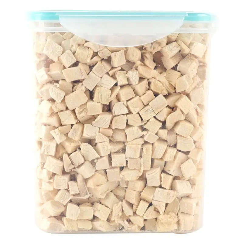 Cubos de pollo liofilizados naturales, bocadillos saludables para gatos, alimentos para mascotas, liofilizados