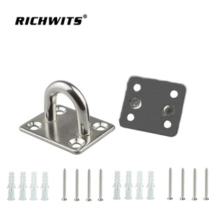 Nouvelle plaque de fixation de loquet de porte carrée en acier inoxydable 304/316 pour bateaux, yachts, navires, installations de parcs d'attractions - Product Image 5