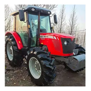 Tarım traktör 100HP 120HP 4X4 Massey Ferguson çiftlik disk pulluk tırmık kültivatör döner yeke ile kullanılan traktör