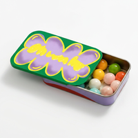 Boîte en fer blanc rectangulaire coulissante avec logo personnalisé, fabricant OEM, qualité alimentaire, petite boîte de rangement vide pour bonbons avec couvercle coulissant