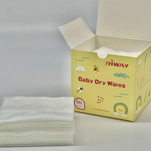 Lingettes sèches biodégradables naturelles pour bébé, 100 pièces, OEM, très vendues, écologiques, à base de plantes, douces, non tissées, pour peaux sensibles, soin bébé et maman - Product Image 5