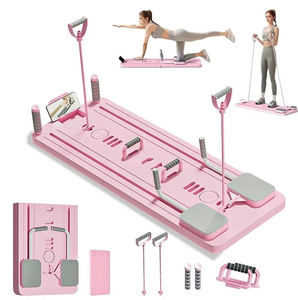 Portable Multifunctional Pilates Slider Board with Resistance <b>Bands</b> for Home Core <b>Workout</b> & Full Body Exercise - Product Image 1