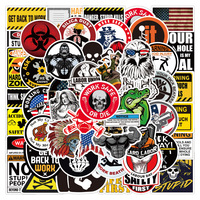 50 autocollants graffiti pour casque, imperméables, pour casque de soudage, casque de moto, décoration DIY, packs d'autocollants amovibles