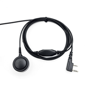 Độ nhạy cao họng <span class=keywords><strong>Microphone</strong></span> Acoustic Tai nghe tai nghe với ngón đeo nhẫn PTT chuyển đổi cho 2-pin Kenwood hai chiều đài phát thanh - Product Image 5