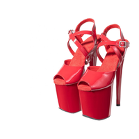 Sandales d'été européennes et américaines à talons hauts de 20 cm, plateforme imperméable, à bout ouvert, pour boîte de nuit, défilé et pole dance