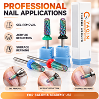 Forets à ongles professionnels 5-en-1 en acier de haute qualité, anti-poussière, en carbure de tungstène croisé, de la part d'un spécialiste des fournitures de manucure