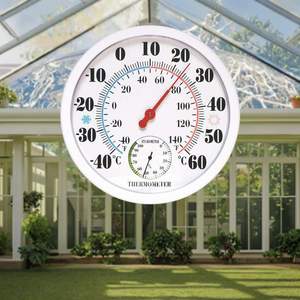 مقياس درجة الحرارة والرطوبة TH9250P-WRC 25 سم (هيكل أبيض بلوحة أوروبية مع وجه ملون وإبرة حمراء) - Product Image 1