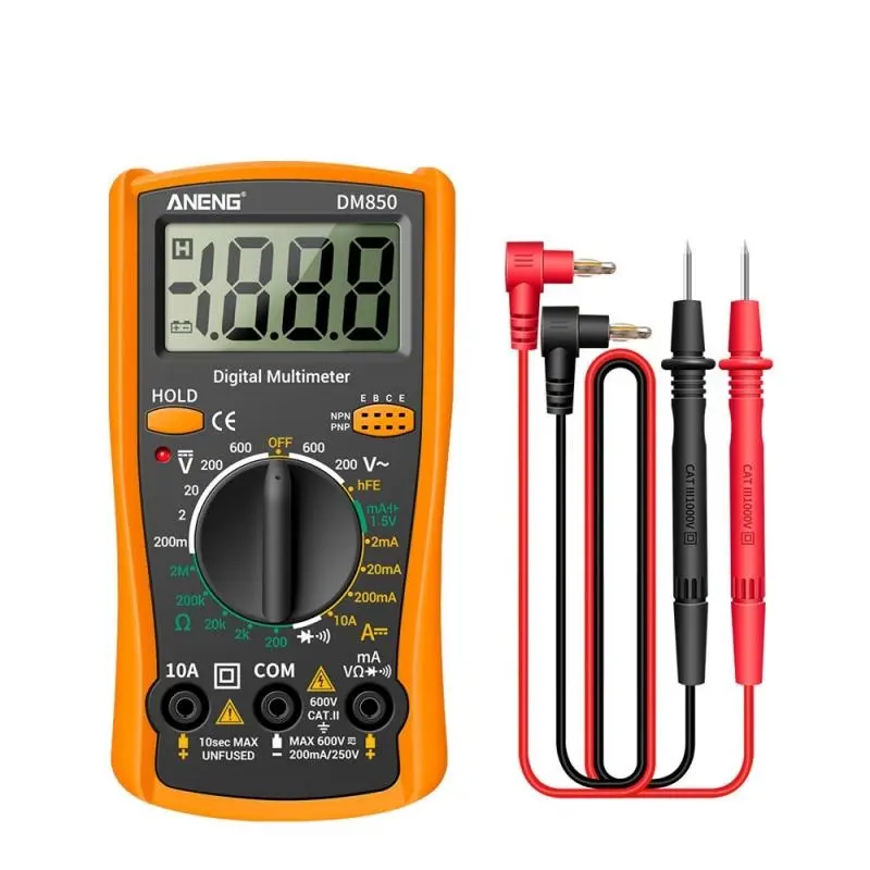 DM850 Digitale Multimeter 1999 Telt Professionele Automatische Ac/Dc Votage Tester Huidige Ohm Ammeter Detector Tool