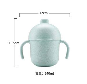 Lot de vaisselle biodégradable pour bébé : Tasses d'apprentissage à bec verseur avec poignée, couleurs unies assorties – Produit phare en gros - Product Image 3