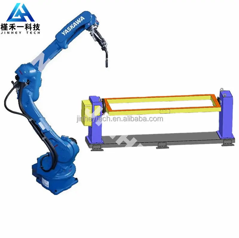 Braço robótico de soldagem mesa posicionadora servo de 2 eixos para Yaskawa KUKA, FANUC, robô ABB