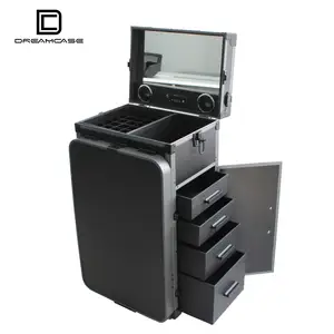 Nail Trolley Case With Folding Table For Nail Art Design